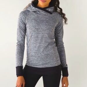 Lululemon - Think Fast Hoodie in Space Dye Camo Black Dark Slate